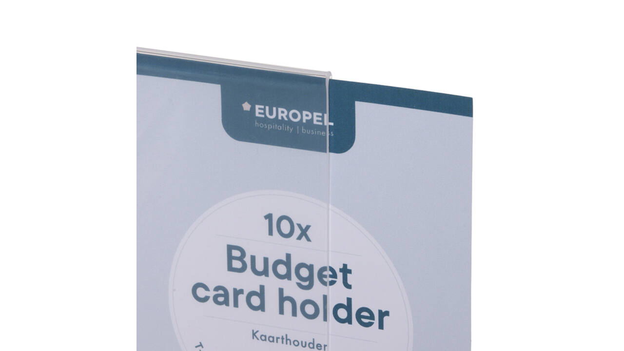 Kaarthouder Europel Budget T-standaard A6 staand 10 stuks