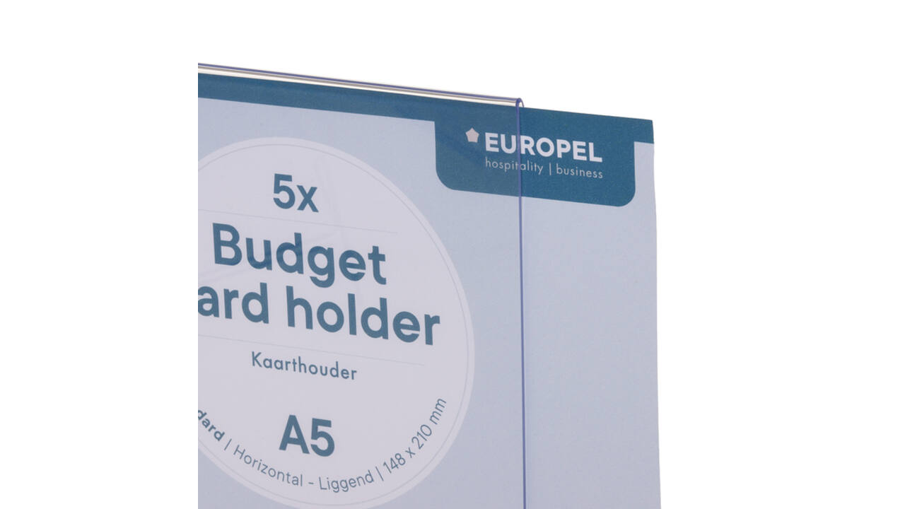 Kaarthouder Europel Budget T-standaard A5 liggend 5 stuks
