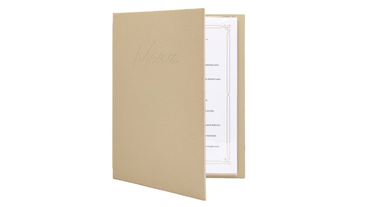 Menukaart Securit Signature A4 zand