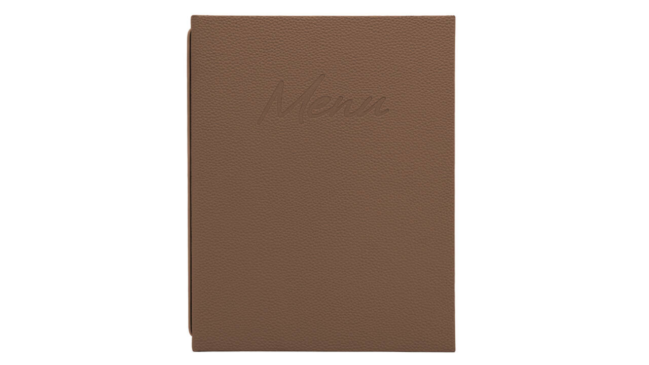 Menukaart Securit Signature A4 bruin