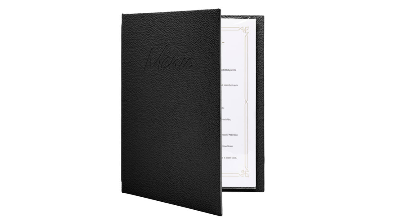Menukaart Securit Signature A4 zwart