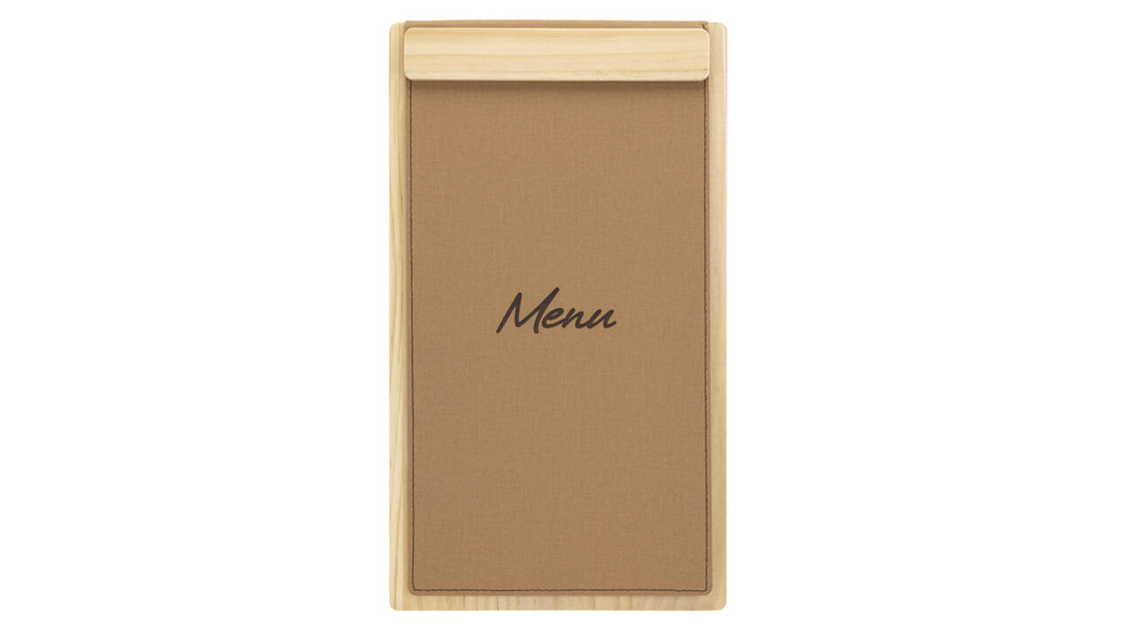 Menukaart Securit Signature klembord A45 licht hout bruin