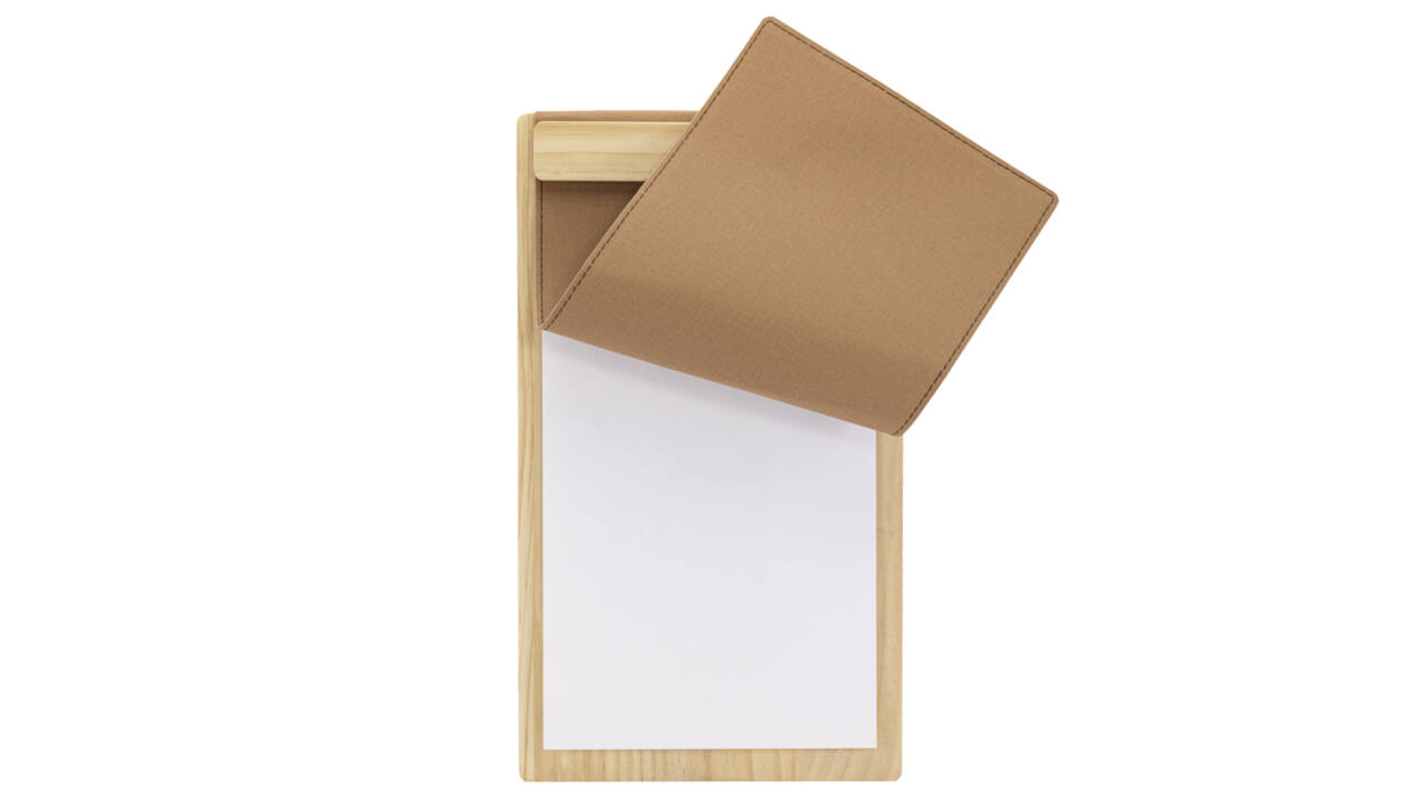Menukaart Securit Signature klembord A45 licht hout bruin