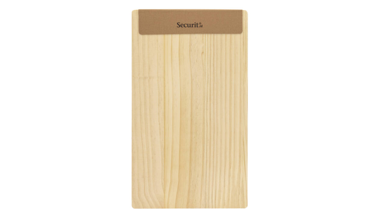 Menukaart Securit Signature klembord A45 licht hout bruin