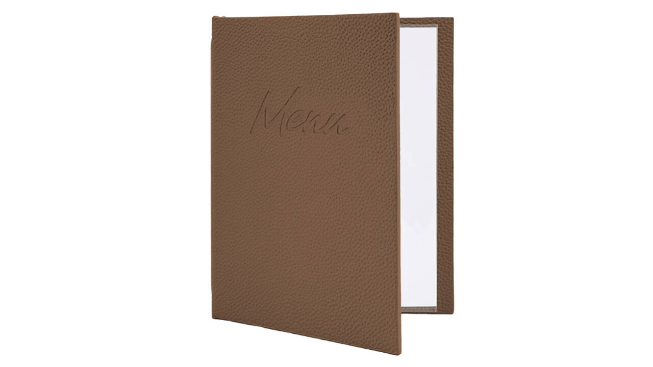 Menukaart Securit Signature A5 bruin
