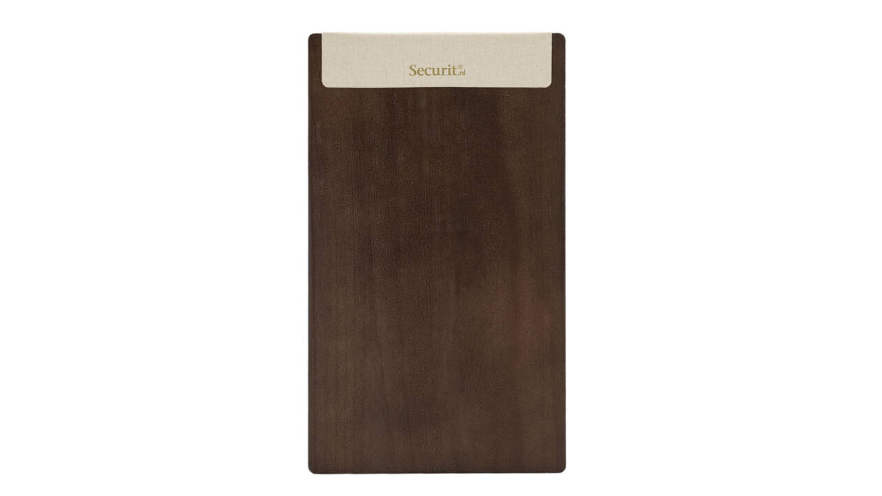 Menukaart Securit Signature klembord A45 donker hout grijs