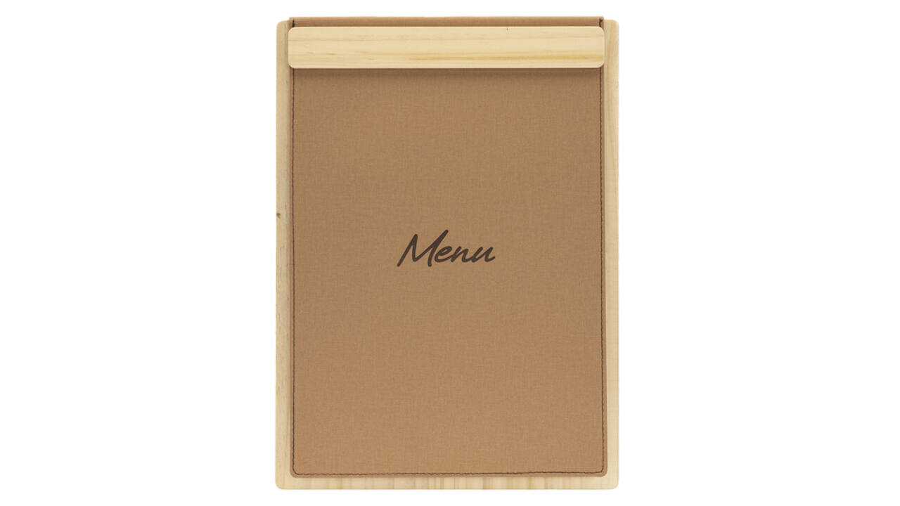 Menukaart Securit Signature klembord A4 licht hout bruin