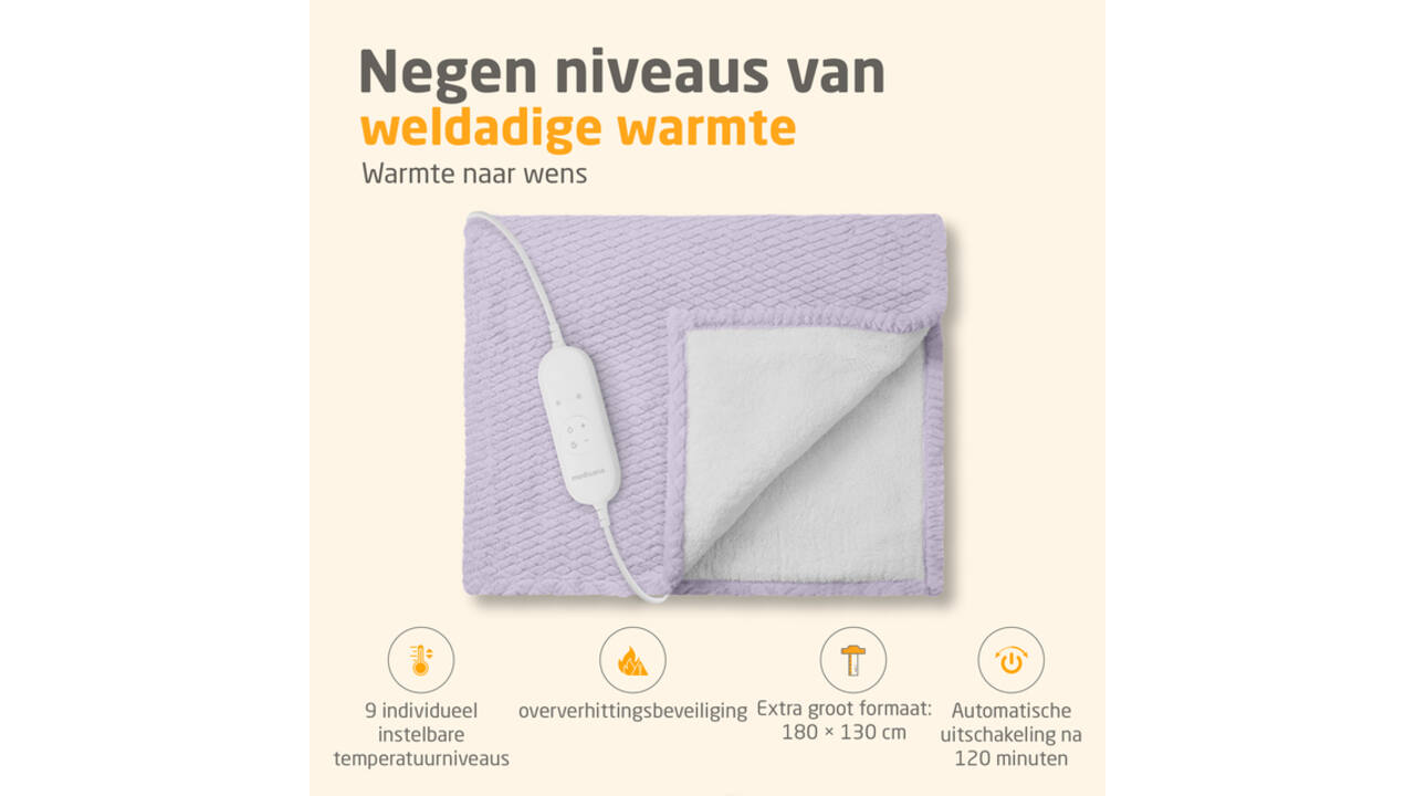Knuffelwarmtedeken Medisana HB 418 lila