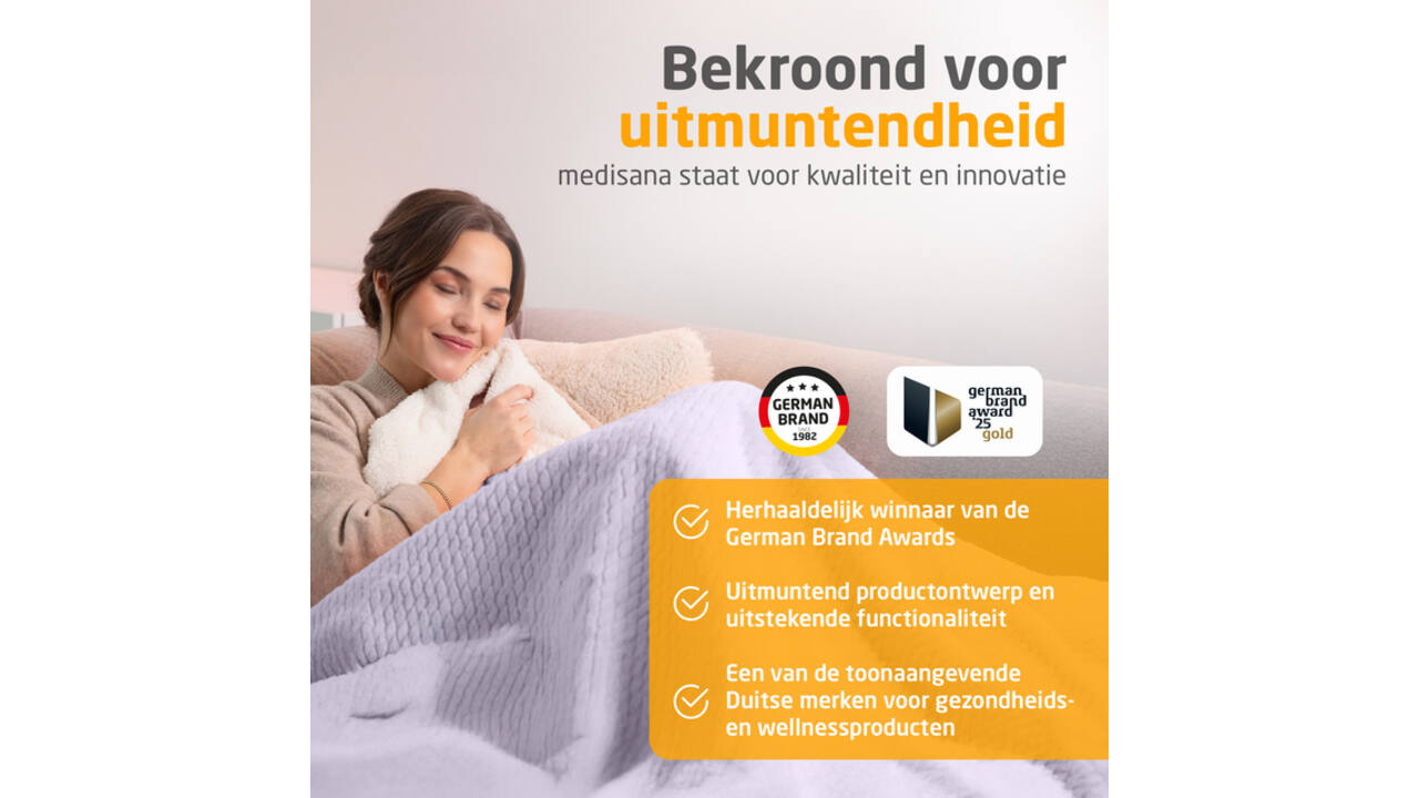Knuffelwarmtedeken Medisana HB 418 lila