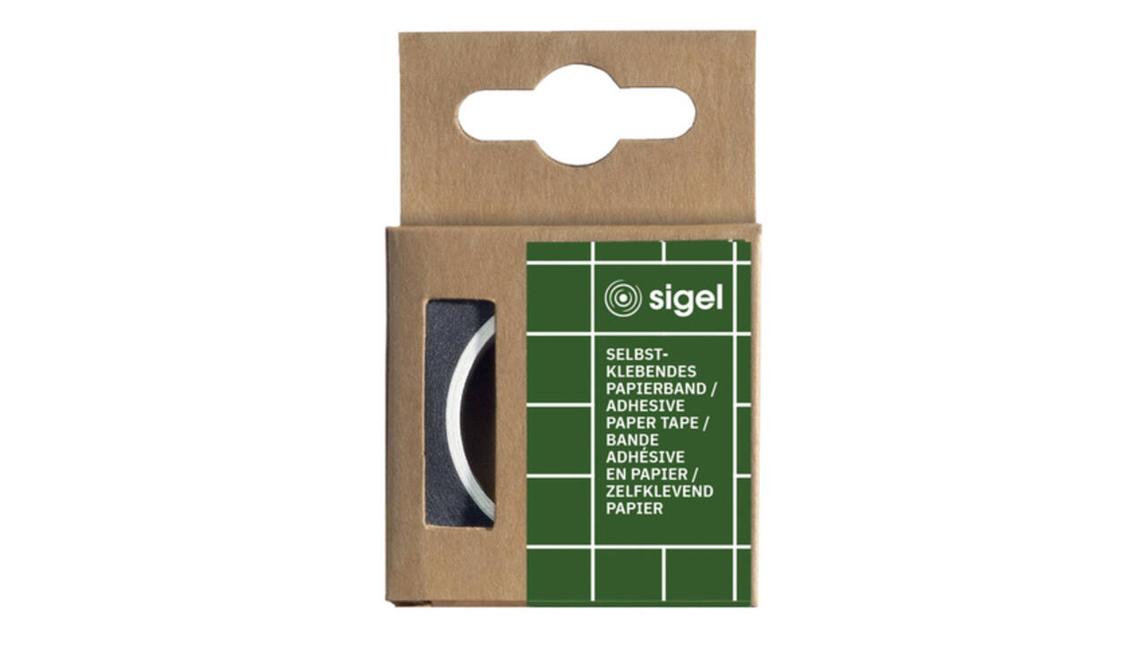 Planbord verdeel tape Sigel rol 10mmx16m zwart