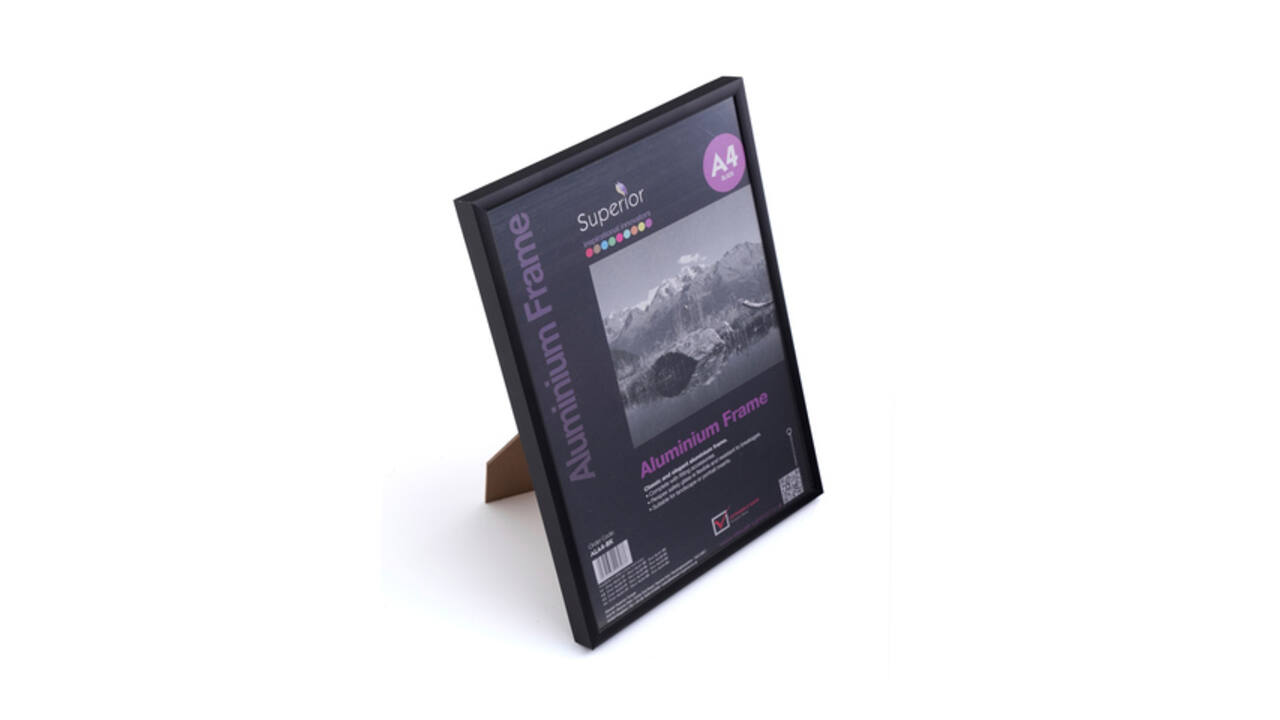 Fotolijst Seco A4 zwartkleurig geborsteld aluminium