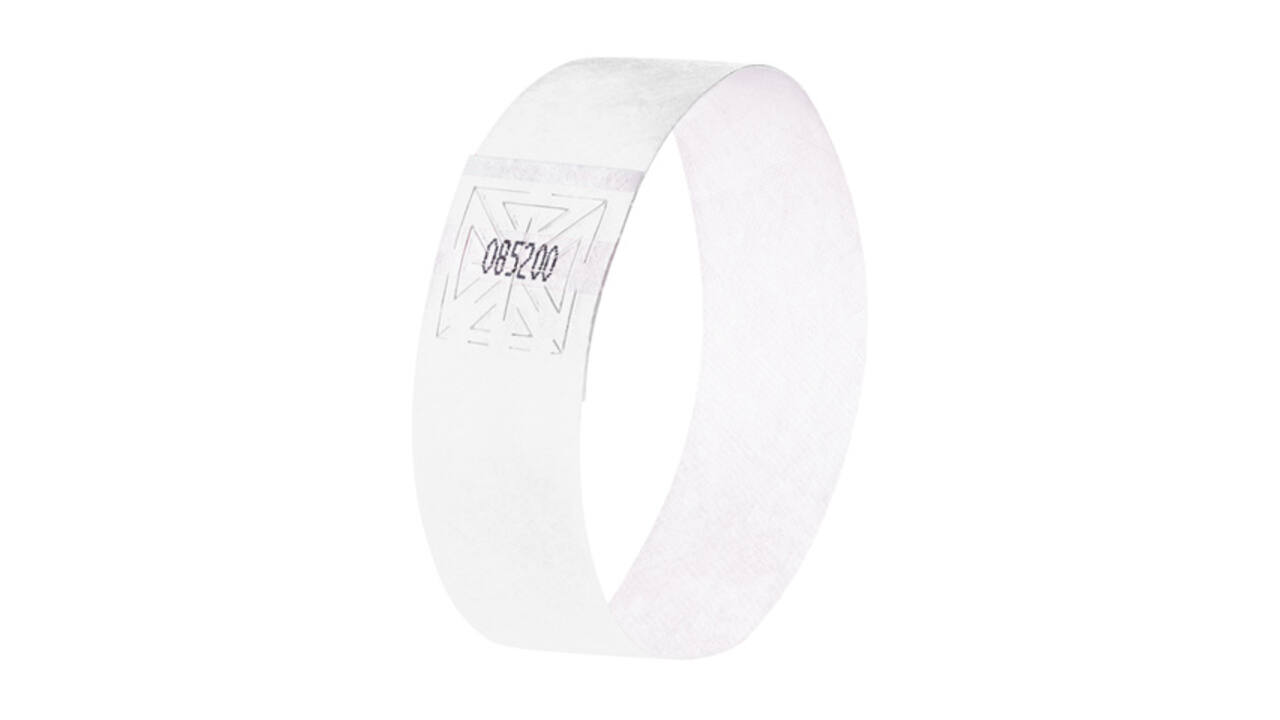 Evenementenbandjes Sigel 255x25mm wit 120 stuks