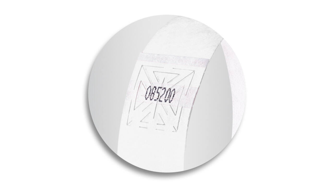 Evenementenbandjes Sigel 255x25mm wit 120 stuks