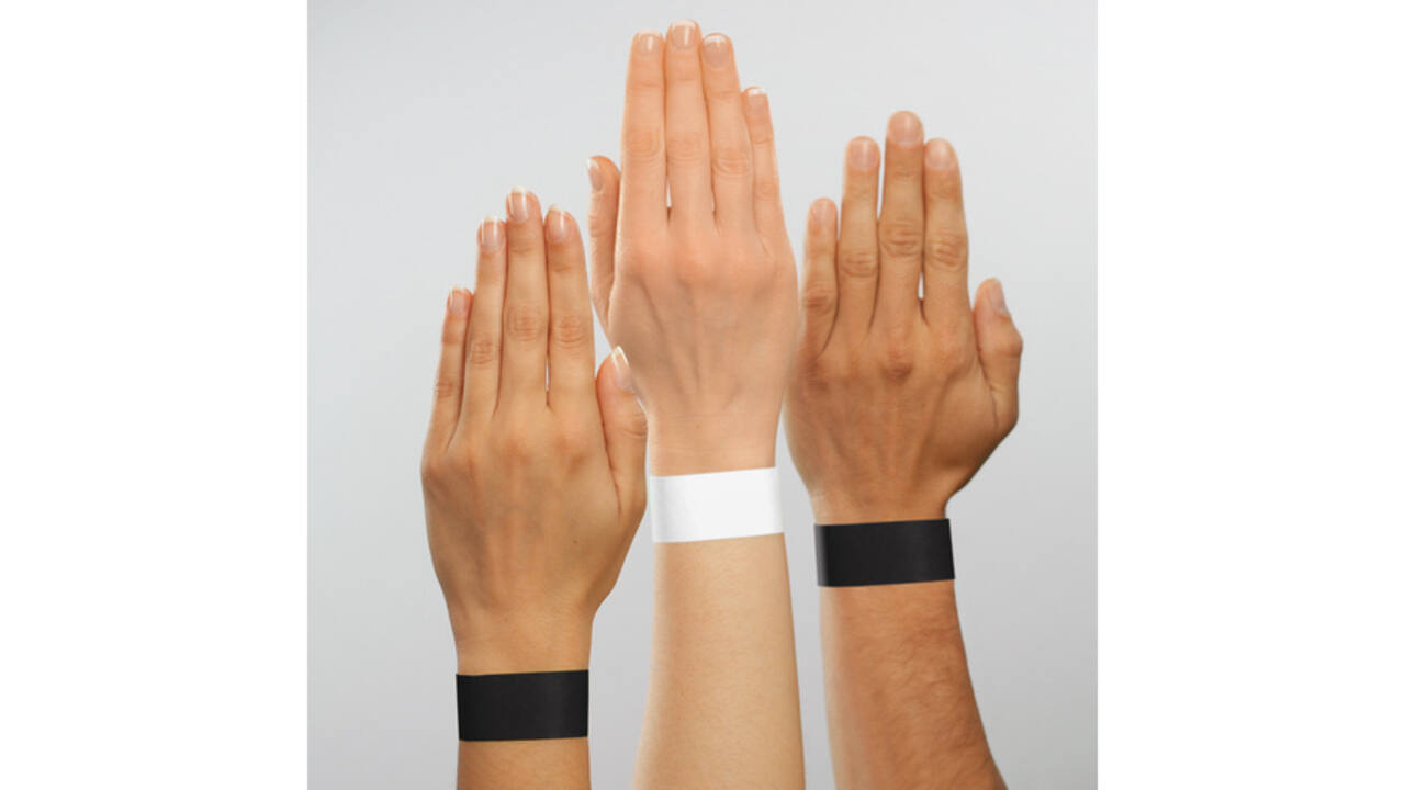 Evenementenbandjes Sigel 255x25mm wit 120 stuks
