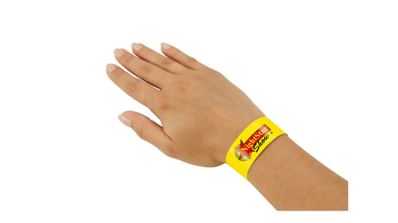 Evenementenbandjes Sigel 255x25mm wit 120 stuks