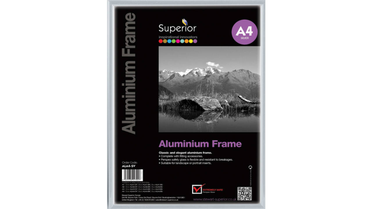 Fotolijst Seco A4 zilverkleurig geborsteld aluminium