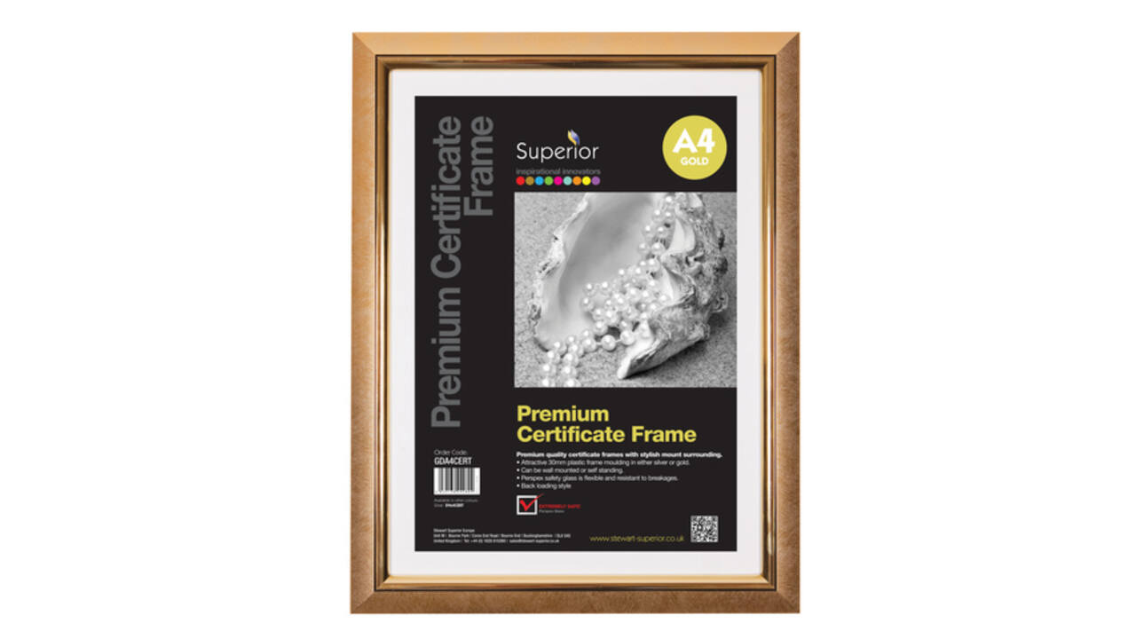 Fotolijst Seco A4 goud plexiglas