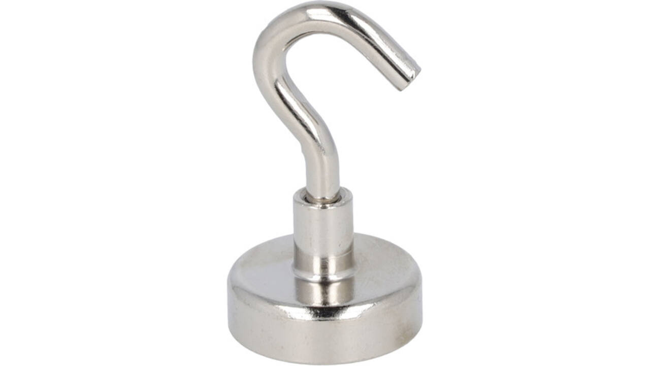 Magneet met haak Westcott 25mm zilver Trekkracht +/- 15kg