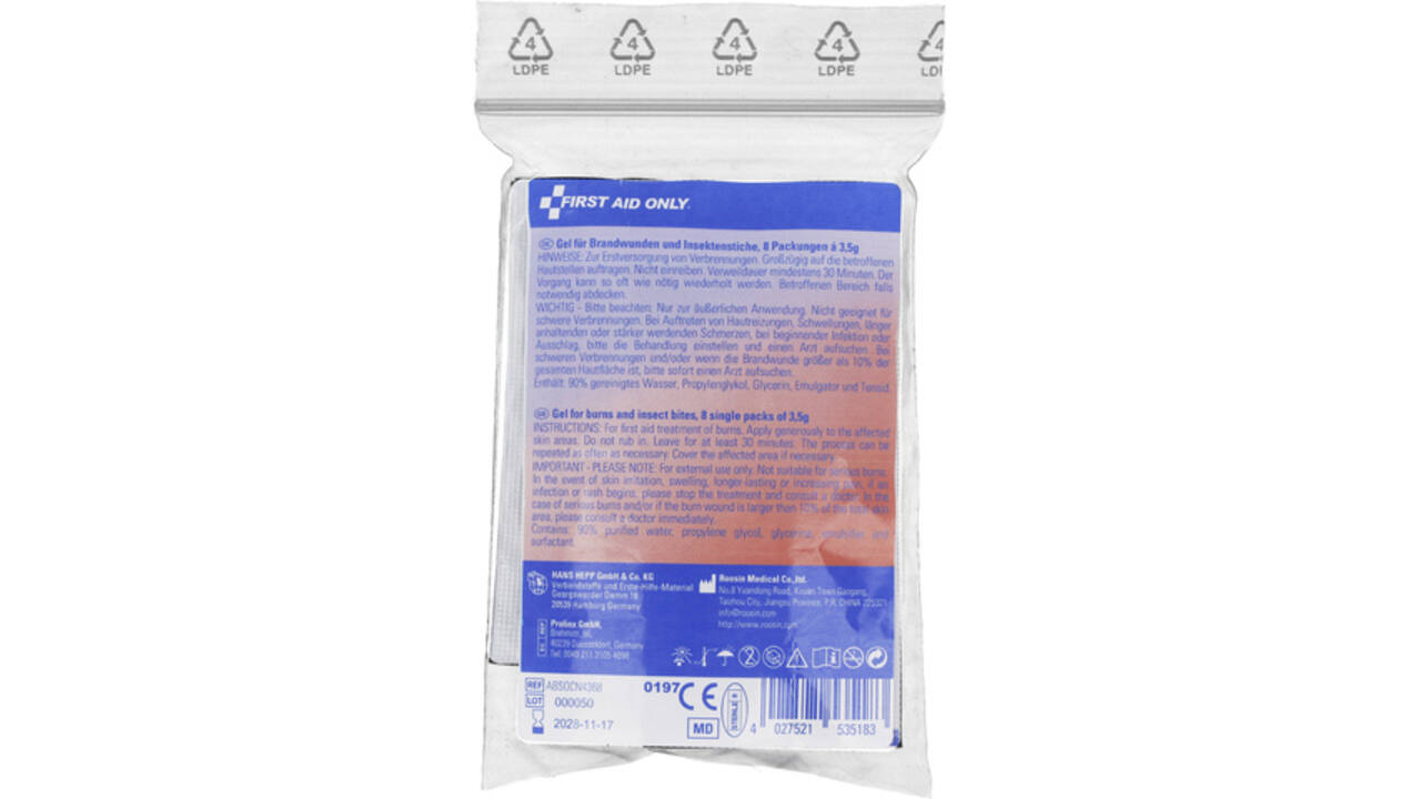 Brandwondengel First Aid Only 3,5g pak 8 stuks