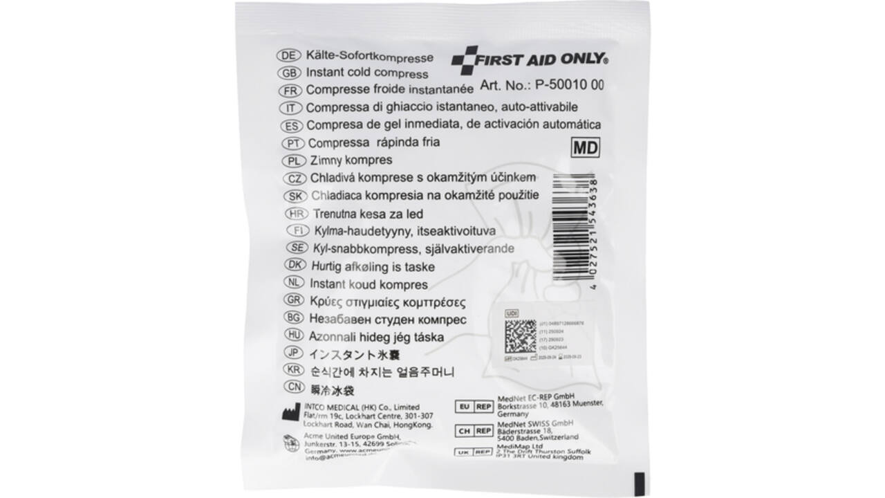 Koelkompres First Aid Only eenmalig