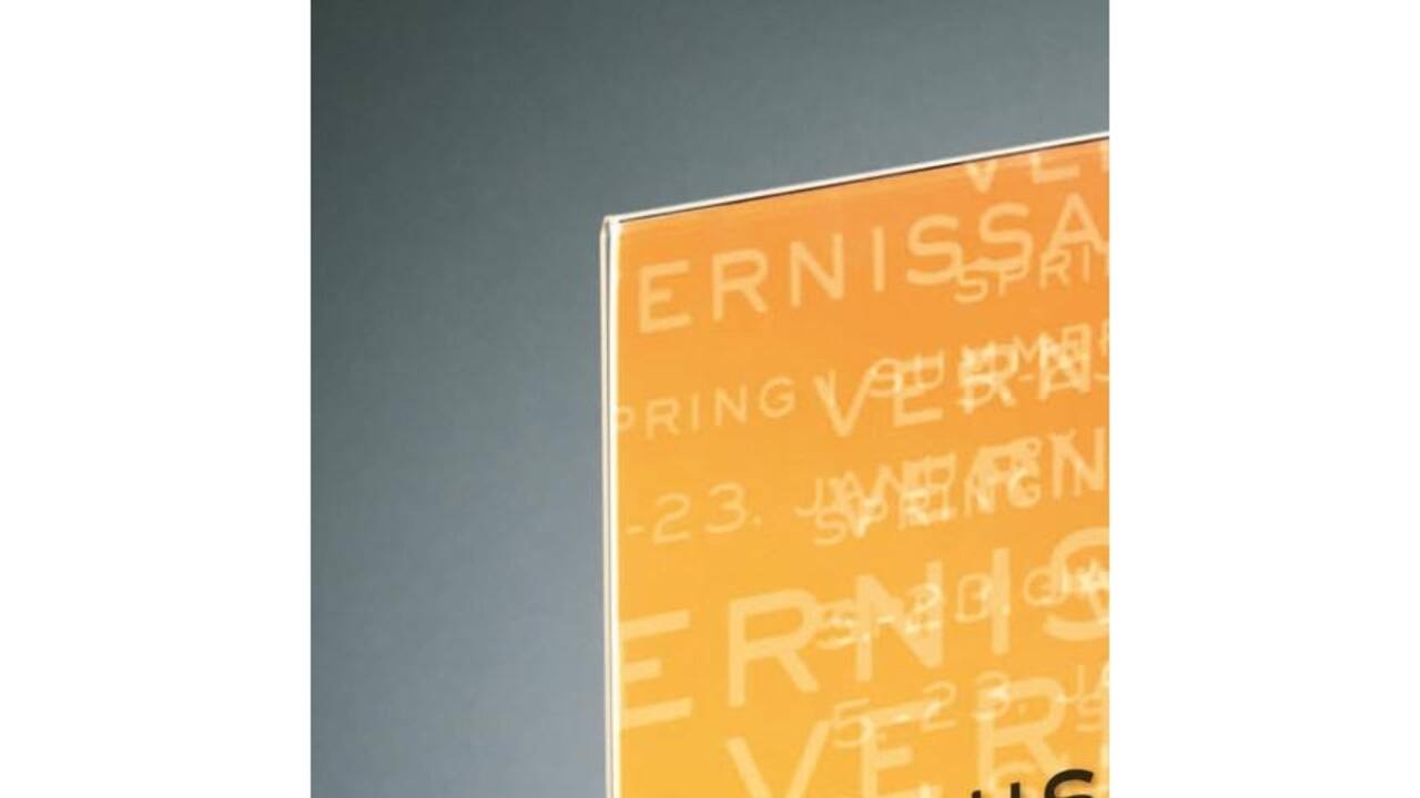 Tafelstandaard Sigel glashelder A5 recht