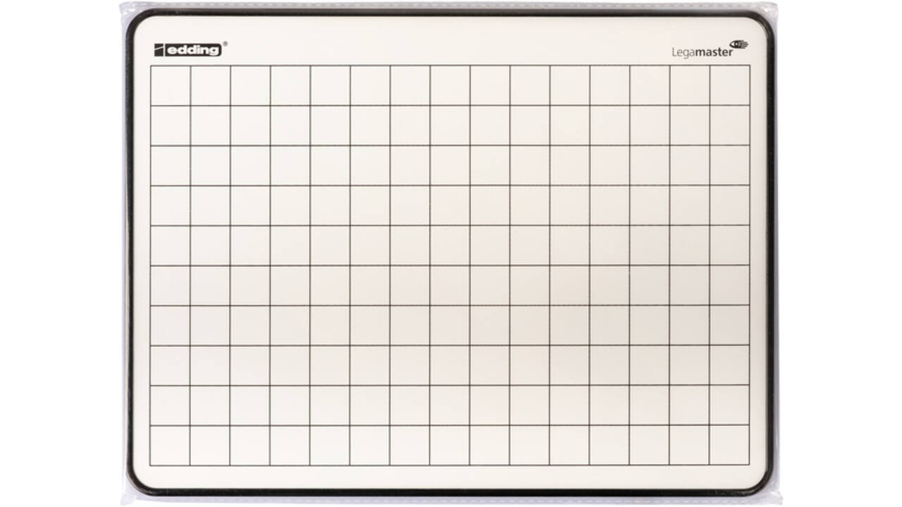 Wisbord Legamaster gelakt staal geruit + blanco