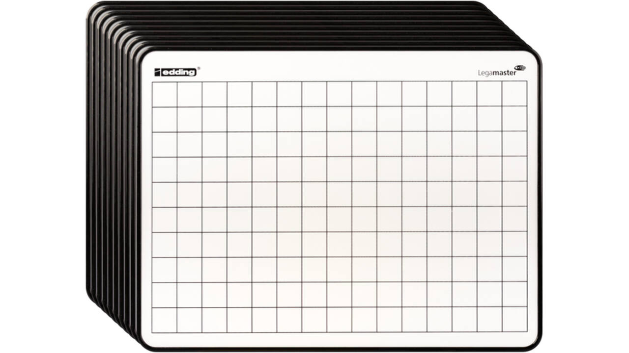 Wisbord Legamaster gelakt staal geruit + blanco