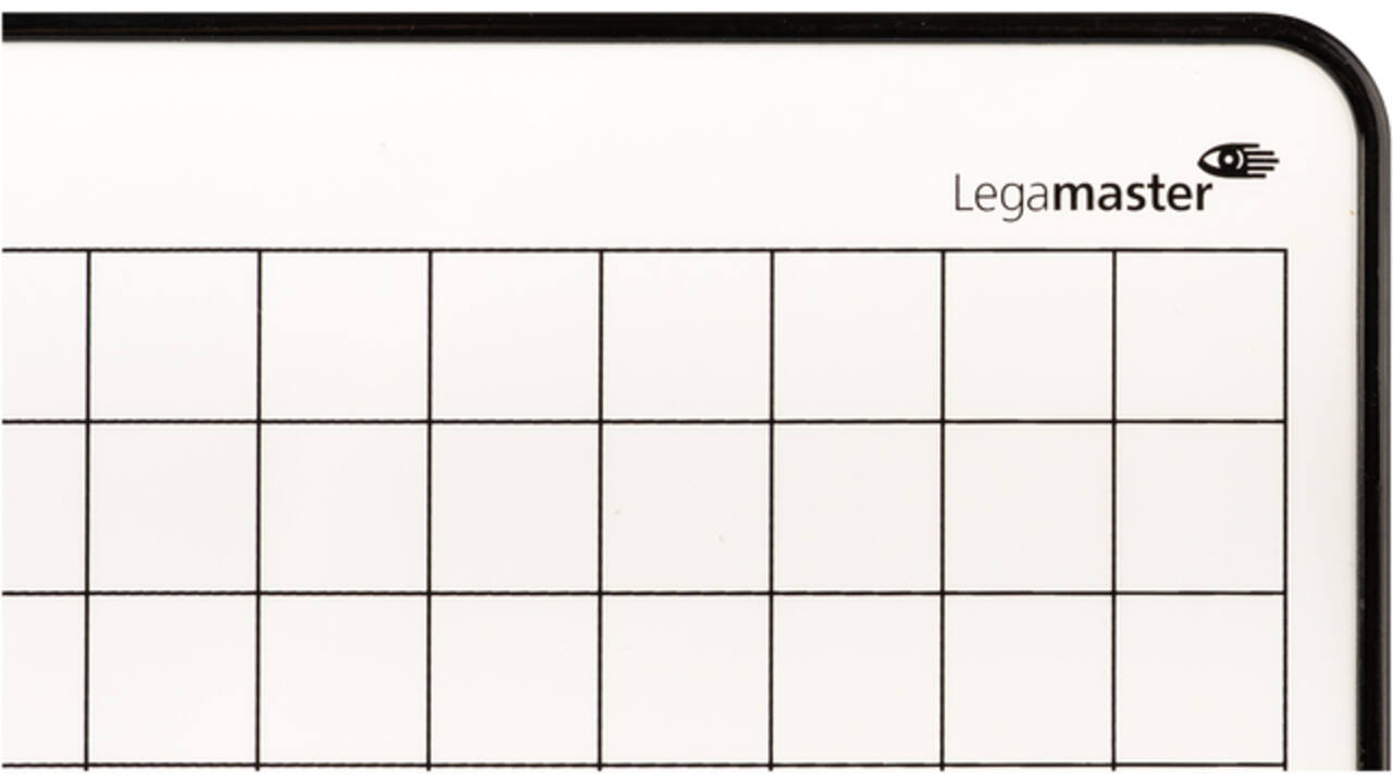 Wisbord Legamaster gelakt staal geruit + blanco