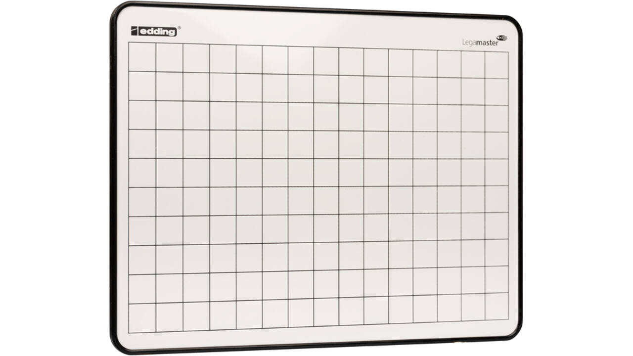 Wisbord Legamaster gelakt staal geruit + blanco