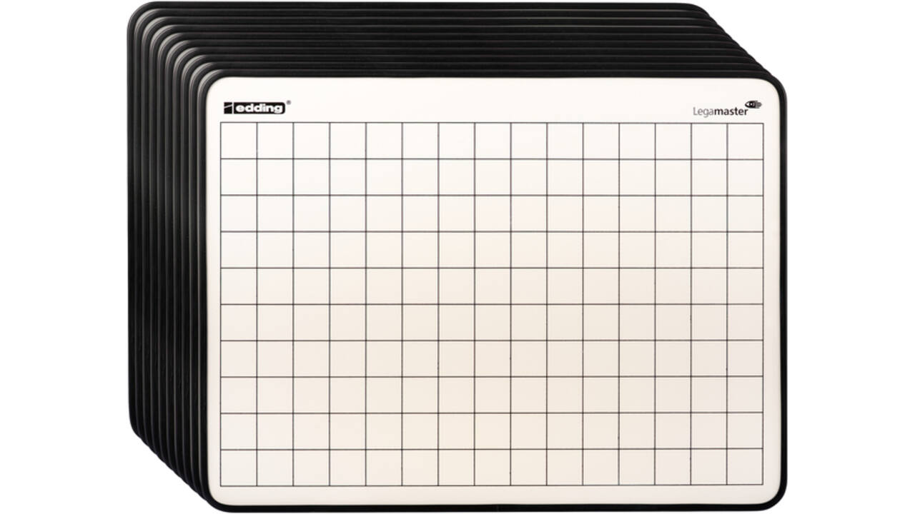 Wisbord Legamaster emaille staal geruit + blanco