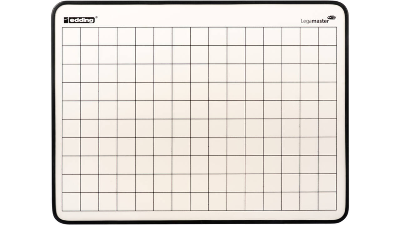 Wisbord Legamaster emaille staal geruit + blanco