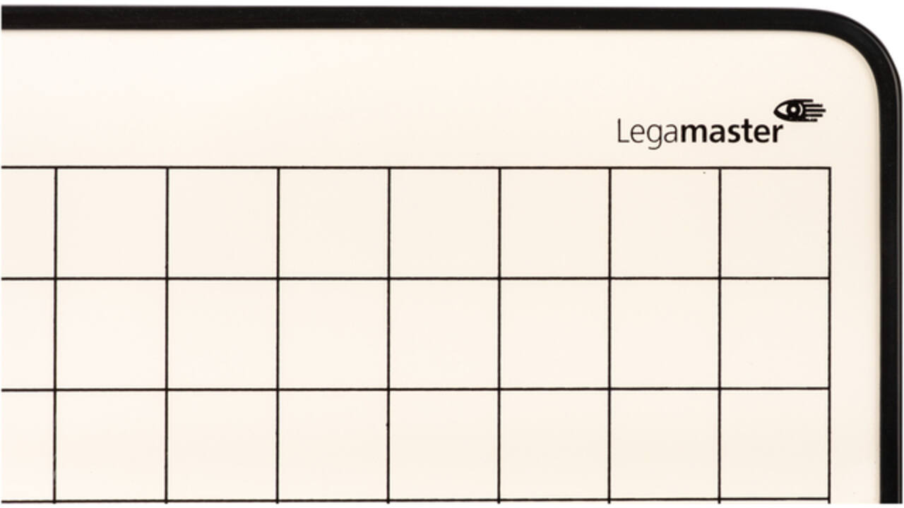 Wisbord Legamaster emaille staal geruit + blanco