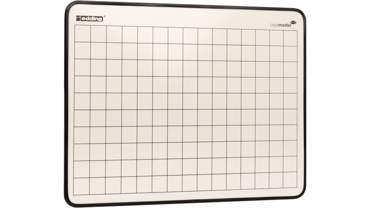 Wisbord Legamaster emaille staal geruit + blanco
