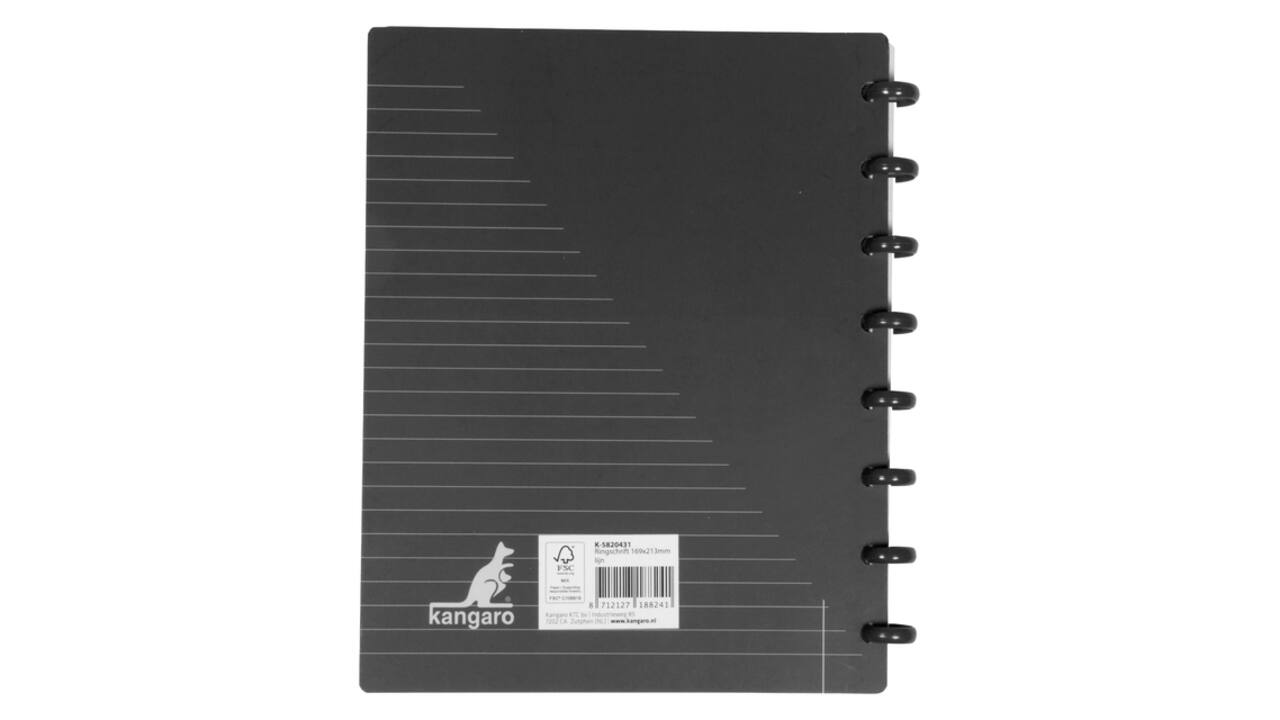 Schrift Kangaro 169x213mm lijn 144pag 90g ass 3 kleur krimp 12st