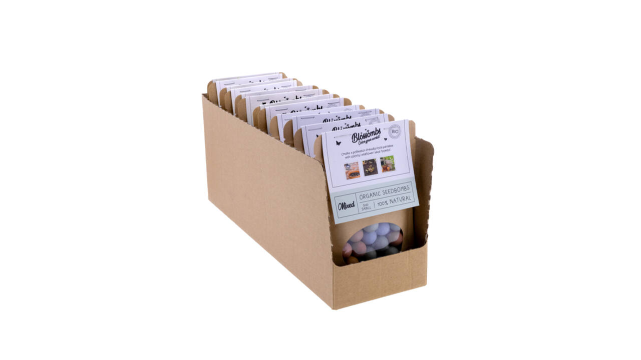 Gitfbag Blossombs mix 12 zak à 25 zaadbommetjes