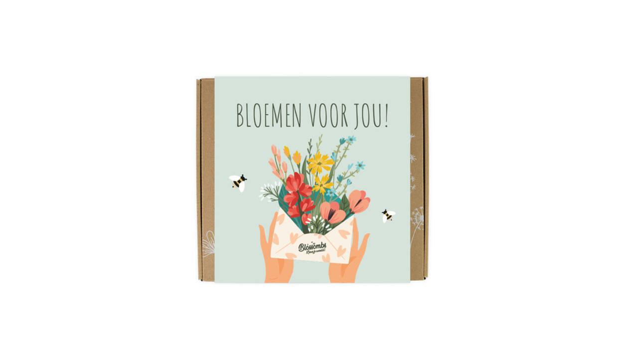 Giftbox Blossombs Bloemen voor jou box à 9 zaadbommetjes