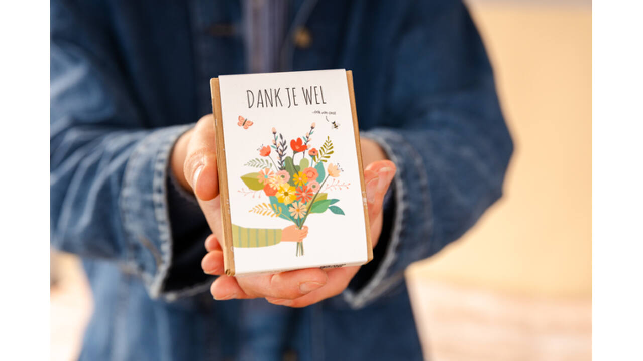 Giftbox Blossombs Dank je wel minibox à 4 zaadbommetjes