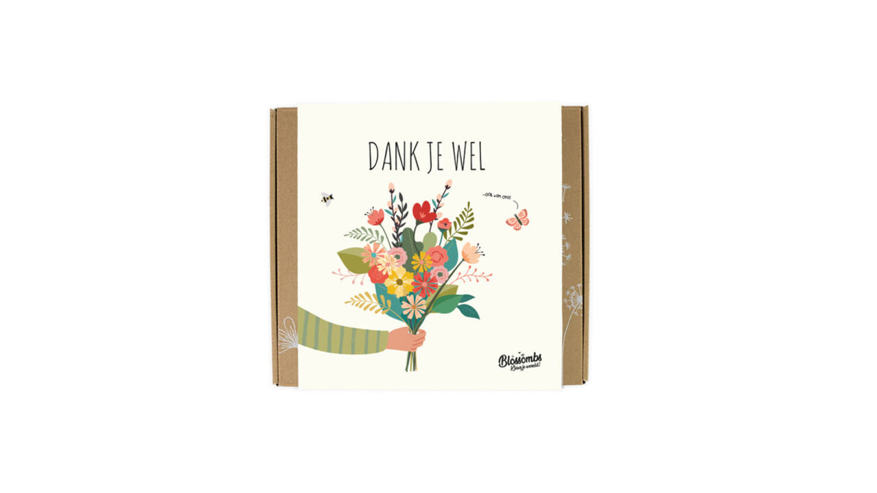 Giftbox Blossombs Dank je wel box à 9 zaadbommetjes