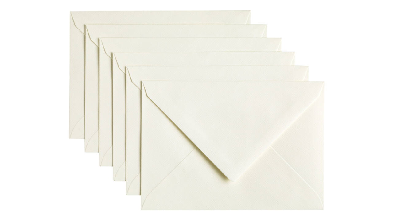 Envelop Papicolor C6 114x162mm anjerwit pak à 6 stuks