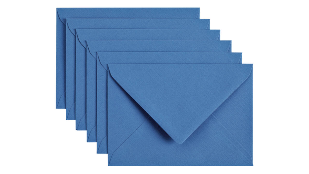 Envelop Papicolor C6 114x162mm donkerblauw pak à 6 stuks