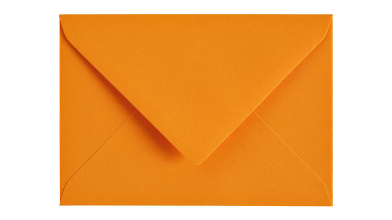 Envelop Papicolor C6 114x162mm oranje pak à 6 stuks