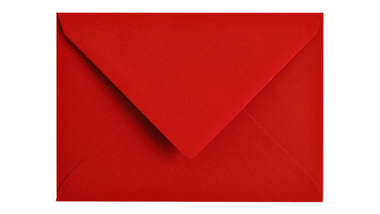 Envelop Papicolor C6 114x162mm rood pak à 6 stuks