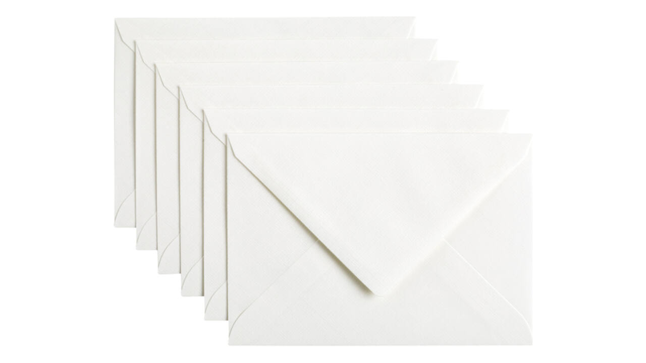 Envelop Papicolor C6 114x162mm hagelwit pak à 6 stuks