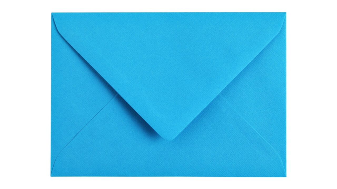 Envelop Papicolor C6 114x162mm hemelsblauw pak à 6 stuks