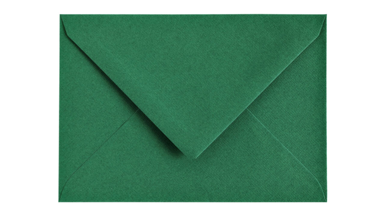 Envelop Papicolor C6 114x162mm dennengroen pak à 6 stuks