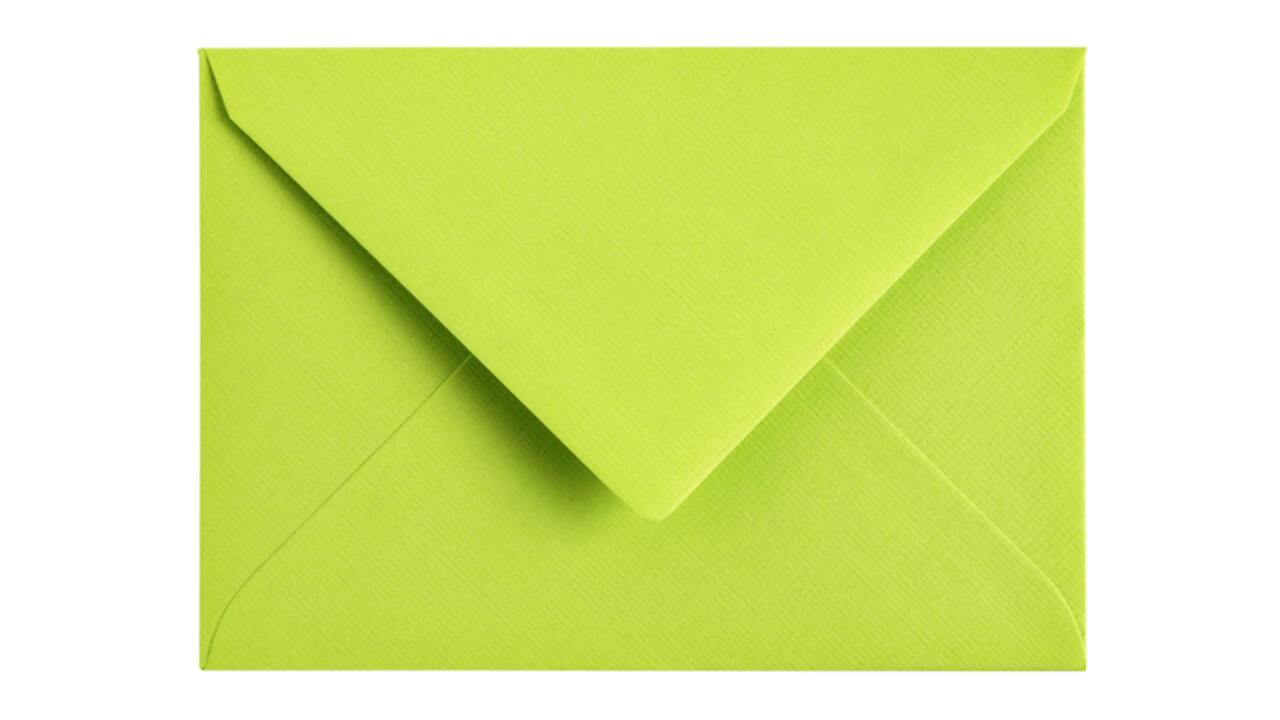 Envelop Papicolor C6 114x162mm appelgroen pak à 6 stuks