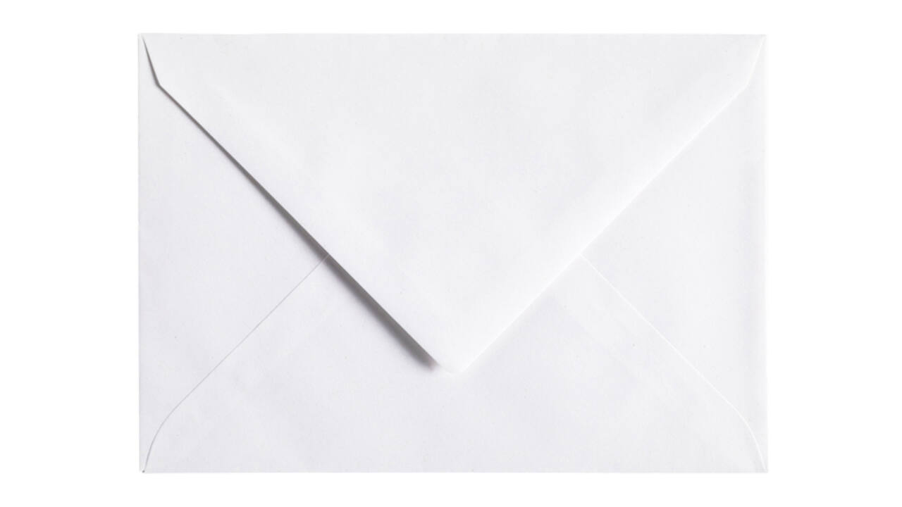 Envelop Papicolor C6 114x162mm kraft wit pak à 6 stuks