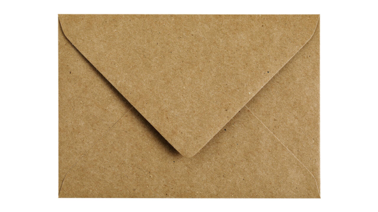 Envelop Papicolor C6 114x162mm kraft bruin pak à 6 stuks
