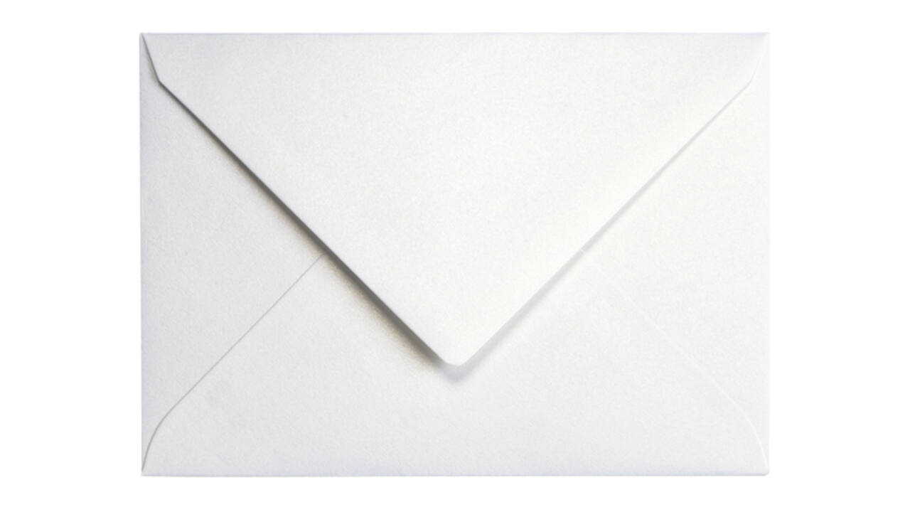 Envelop Papicolor C6 114x162mm metallic parelwit pak à 6 stuks