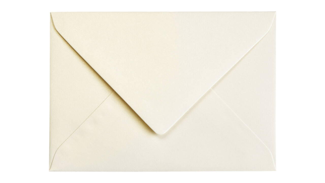 Envelop Papicolor C6 114x162mm metallic ivoor pak à 6 stuks